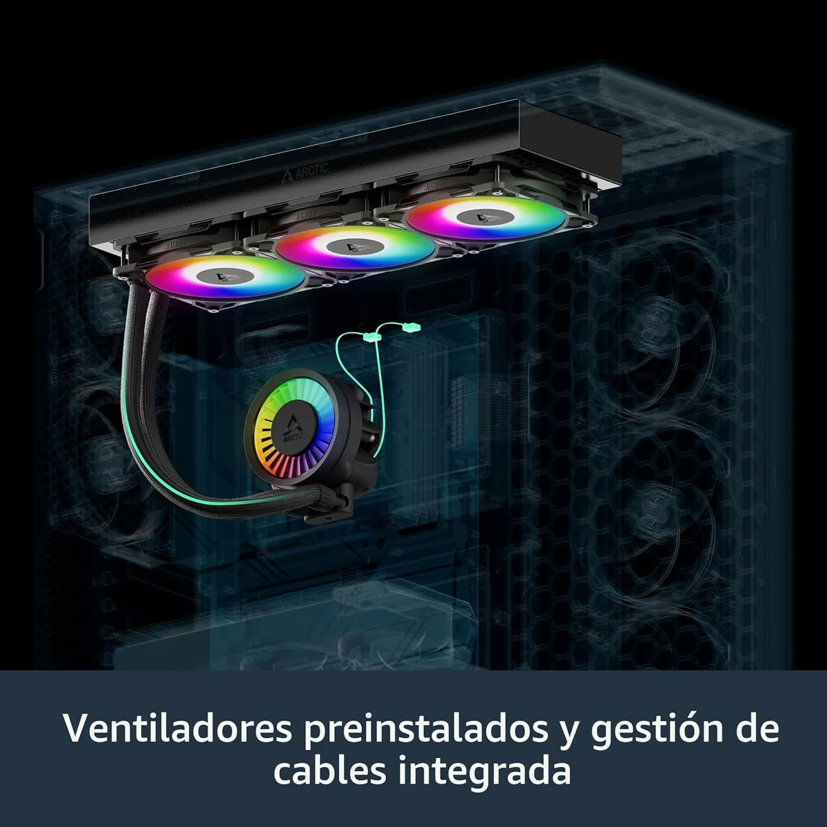 Pre-installed fans and integrated cable management