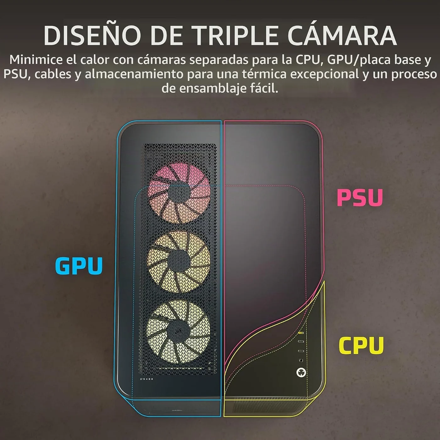 Cámara inferior de la fuente y los cables