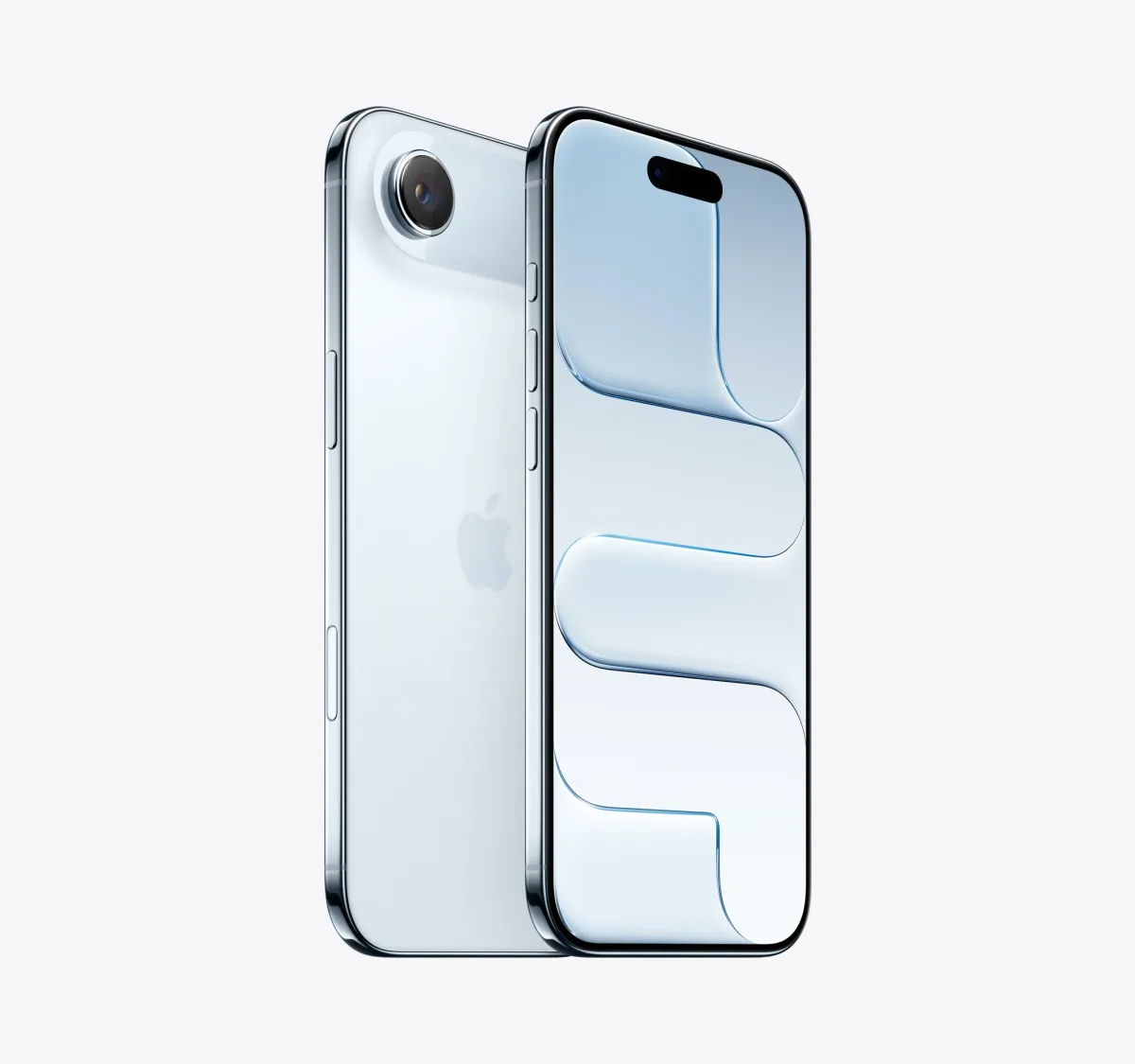 iPhone Air Sky Blue · front and back