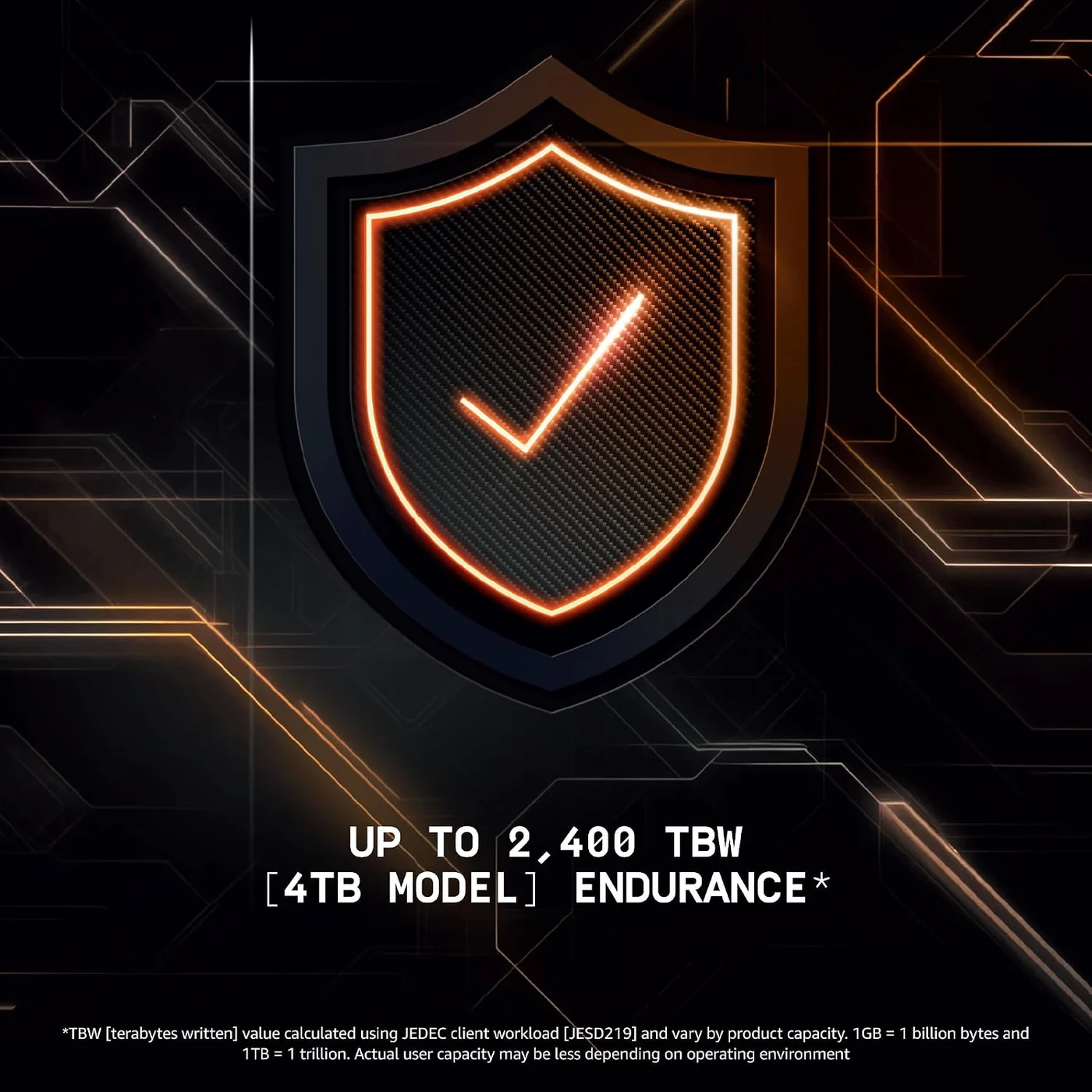 Endurance up to 4,800 TBW